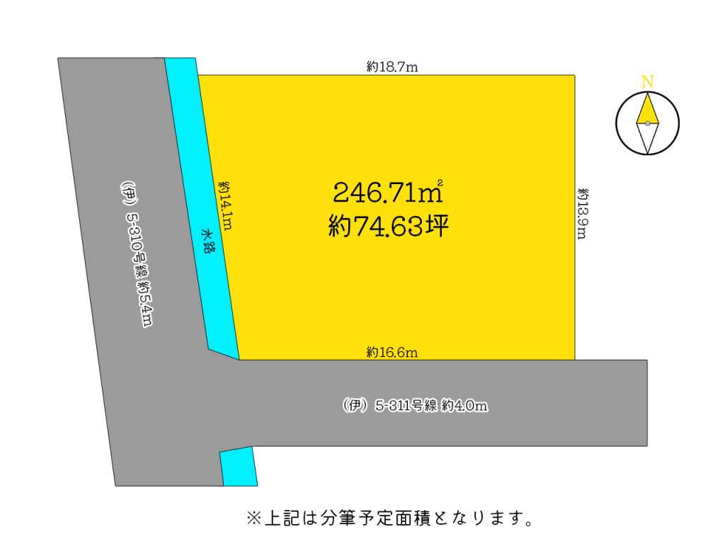 伊勢崎市東本町土地_区画図